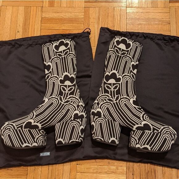 Prada Jacquard Deco Boots - Picture 10 of 11